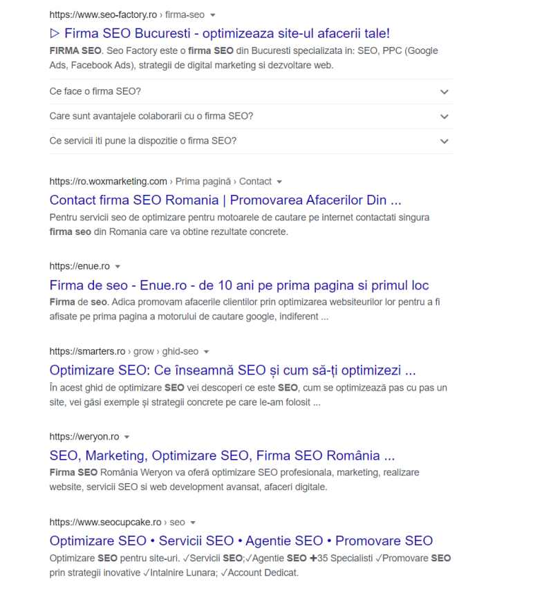 firma seo serp